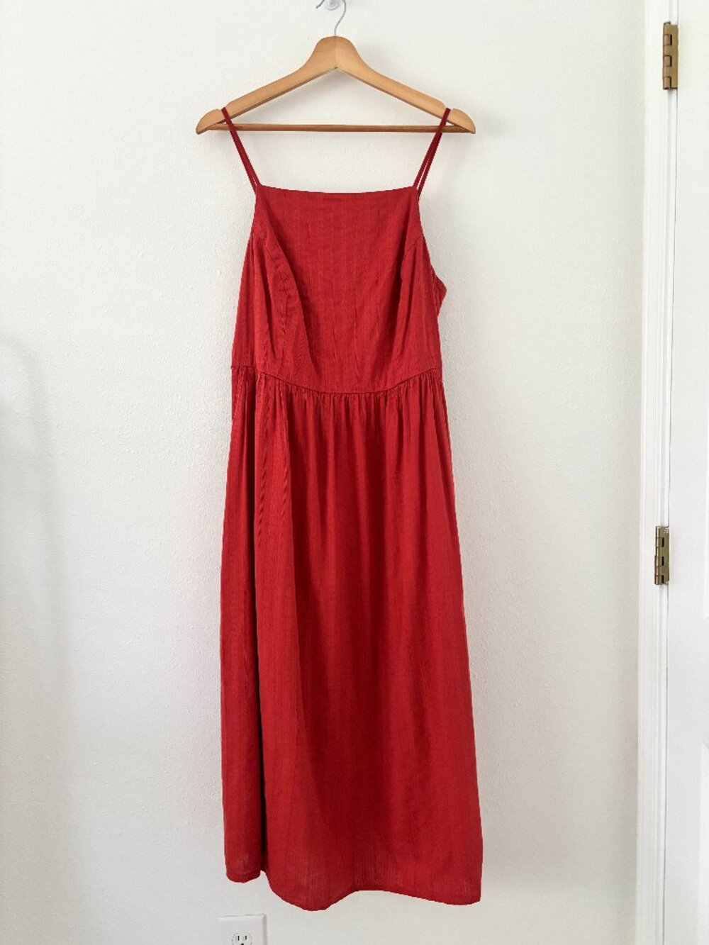 Red Detailed Midi Dress
